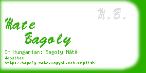mate bagoly business card